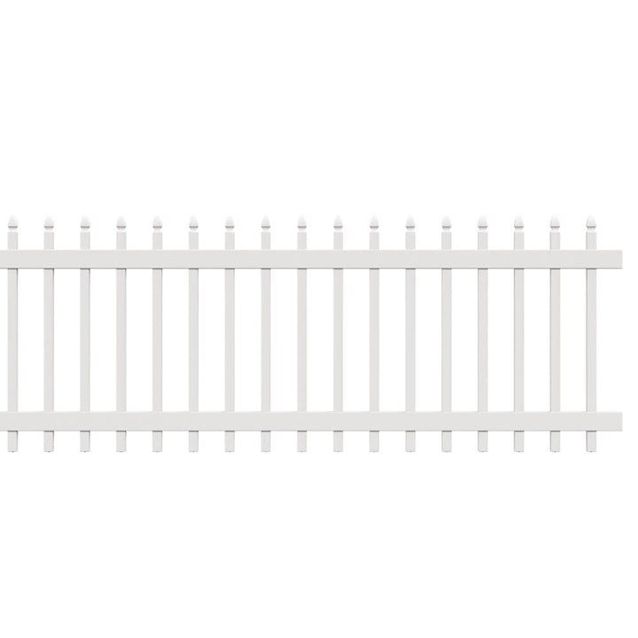 Freedom Newport 3-ft H x 8-ft W White Vinyl Picket Fence Panel (Assembled)