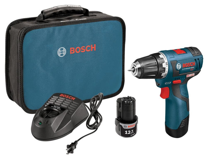 Bosch EC Brushless 12-Volt Max 3/8-in Brushless Cordless Drill/Driver Kit, PS32-02 (Charger and 2 Batteries Included)