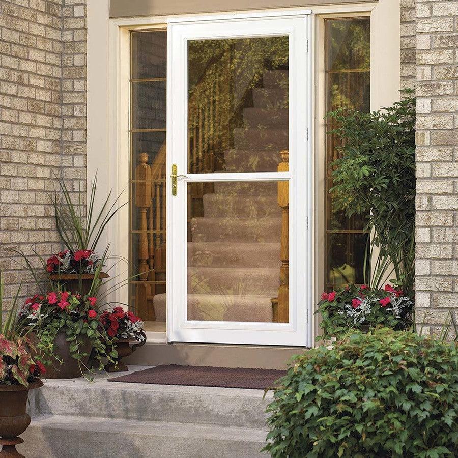 LARSON Tradewinds Fullview 36-in x 81-in White Full-View Aluminum