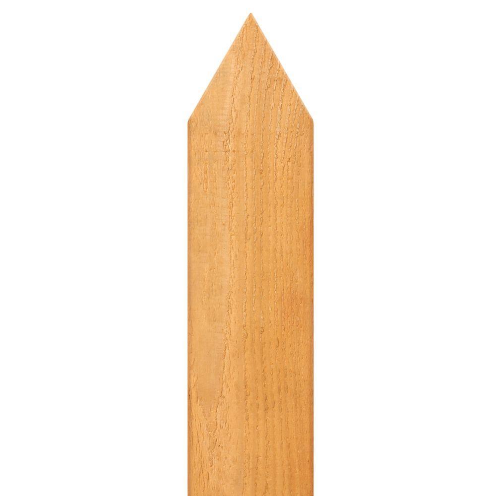 1/2 in. x 3-1/2 in. x 3-1/2 ft. Western Red Cedar Pointed Top Fence Picket  (18-Pack), image size:1000x1000