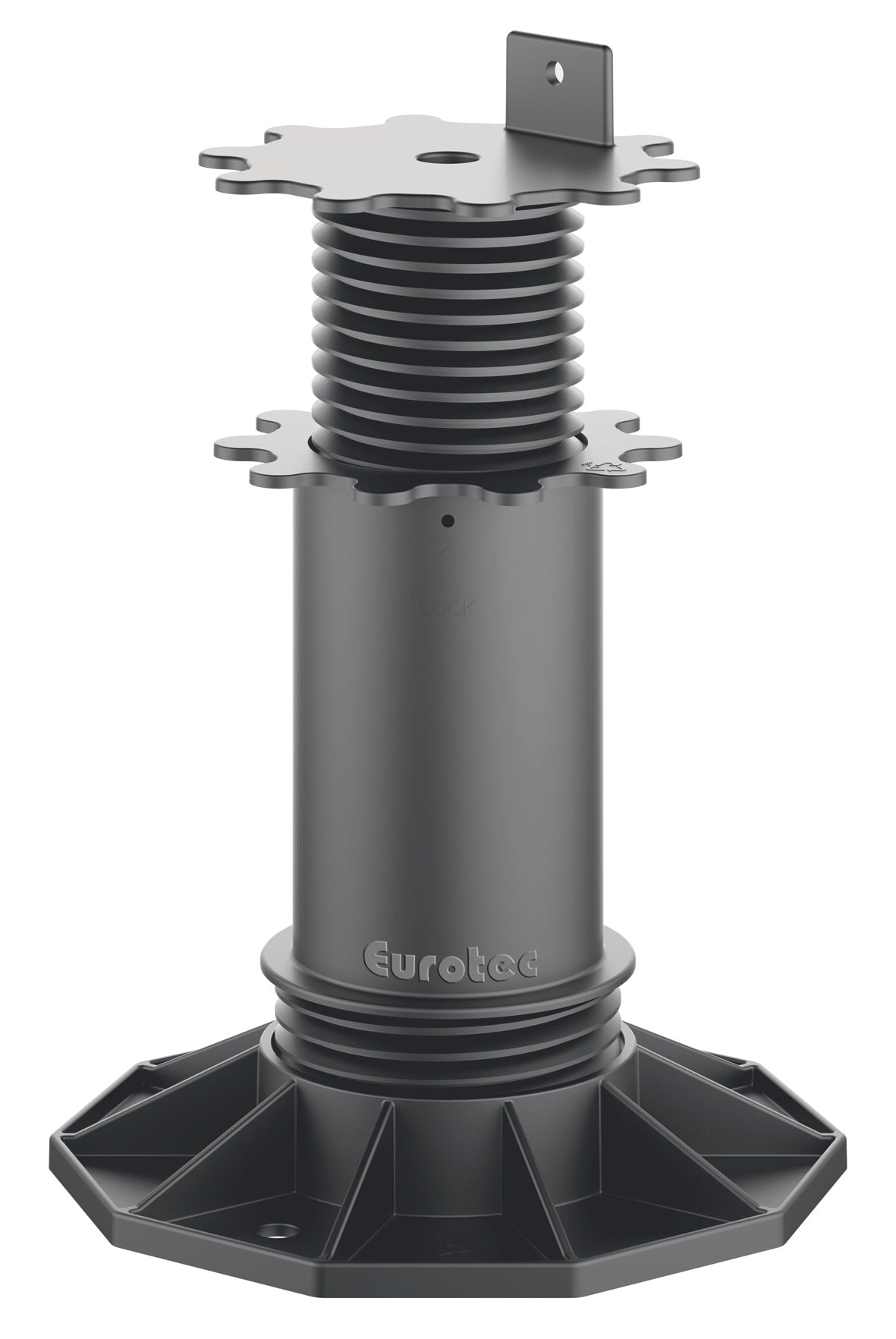 A single green leaf against a white background.