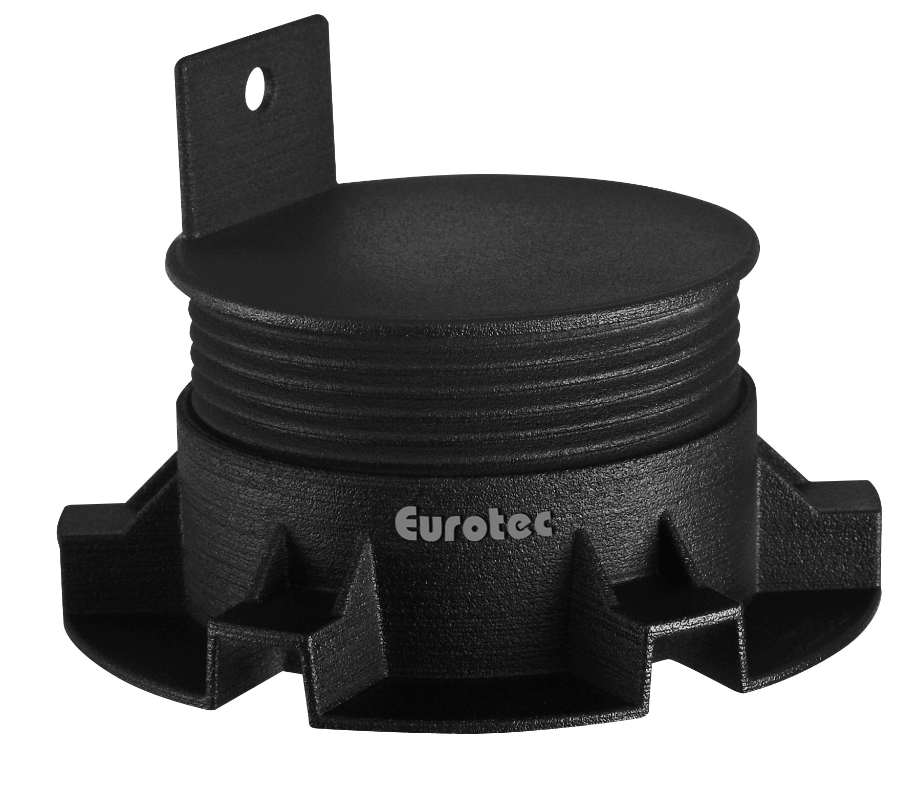 A single green leaf against a white background.