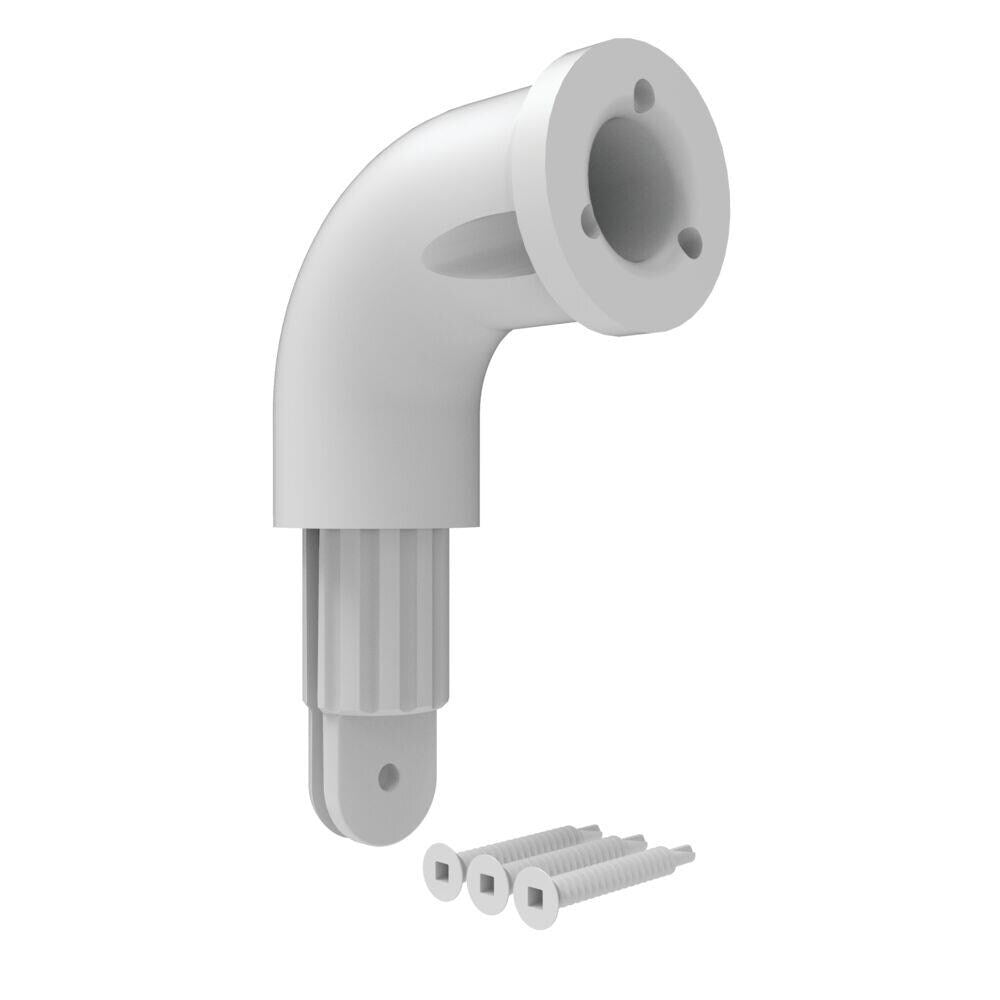 A single green leaf against a white background.