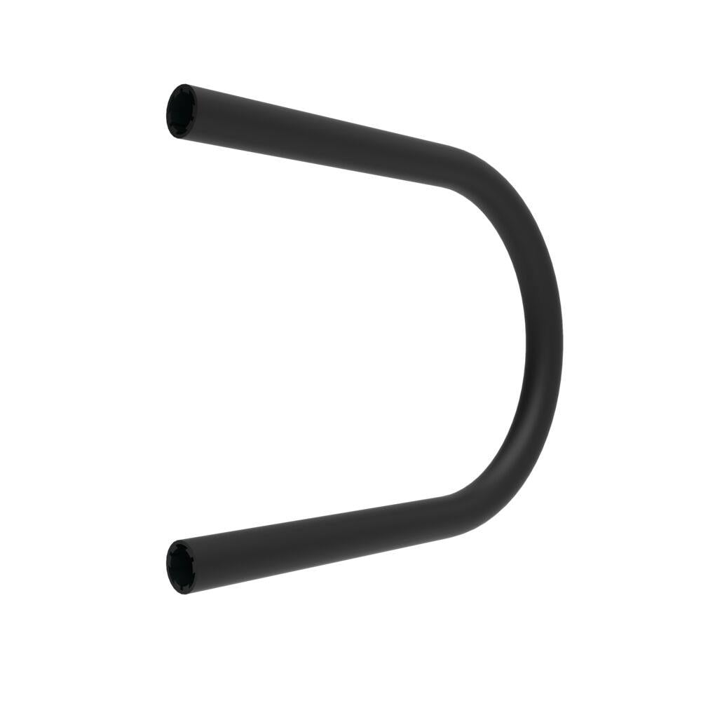 A single green leaf against a white background.