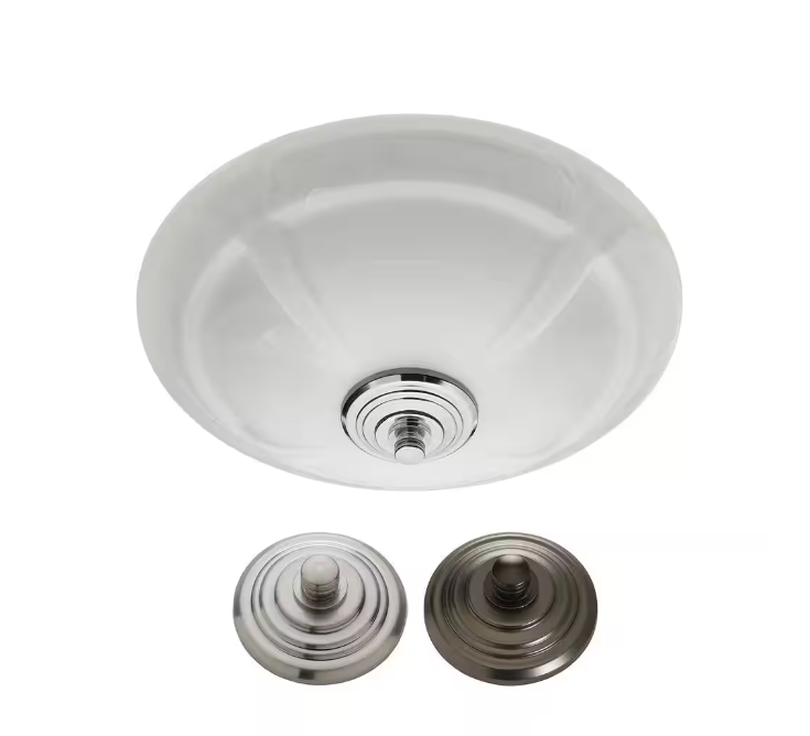 80 CFM 3-in-1 Decorative Bathroom Exhaust Fan with long life LED Light ...
