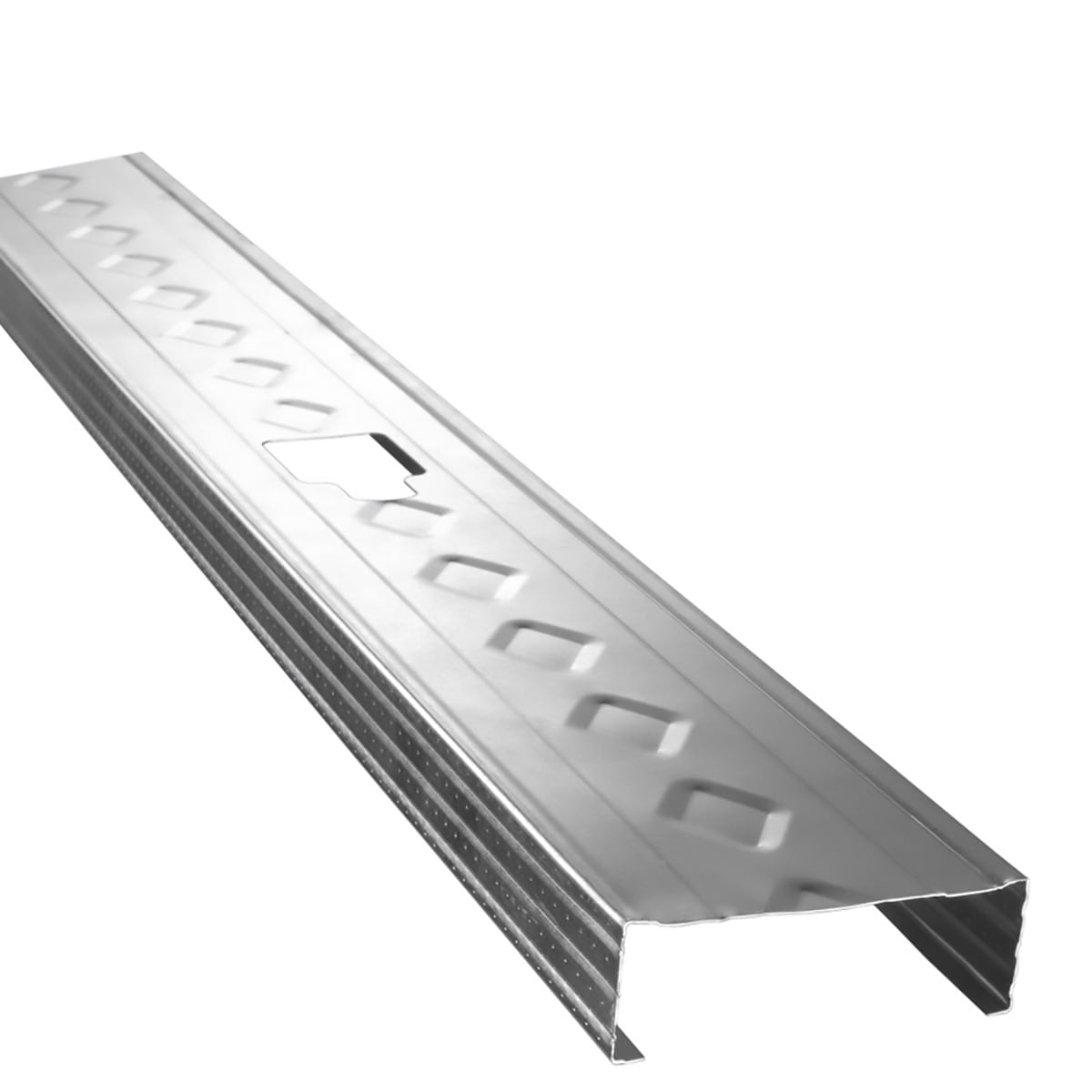 A single green leaf against a white background.