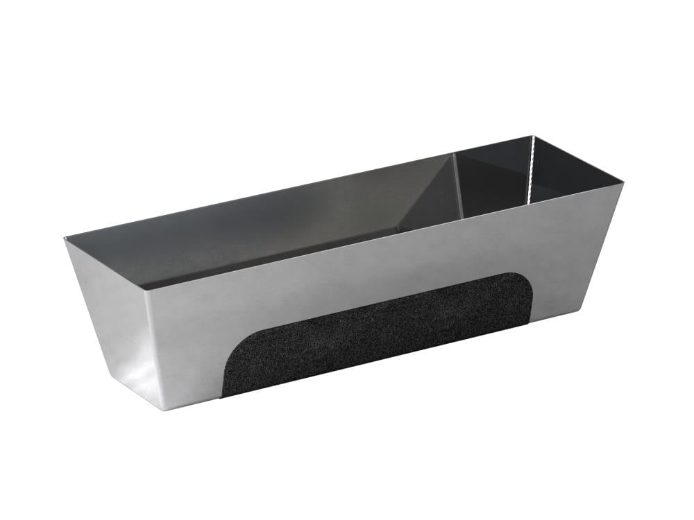 A single green leaf against a white background.