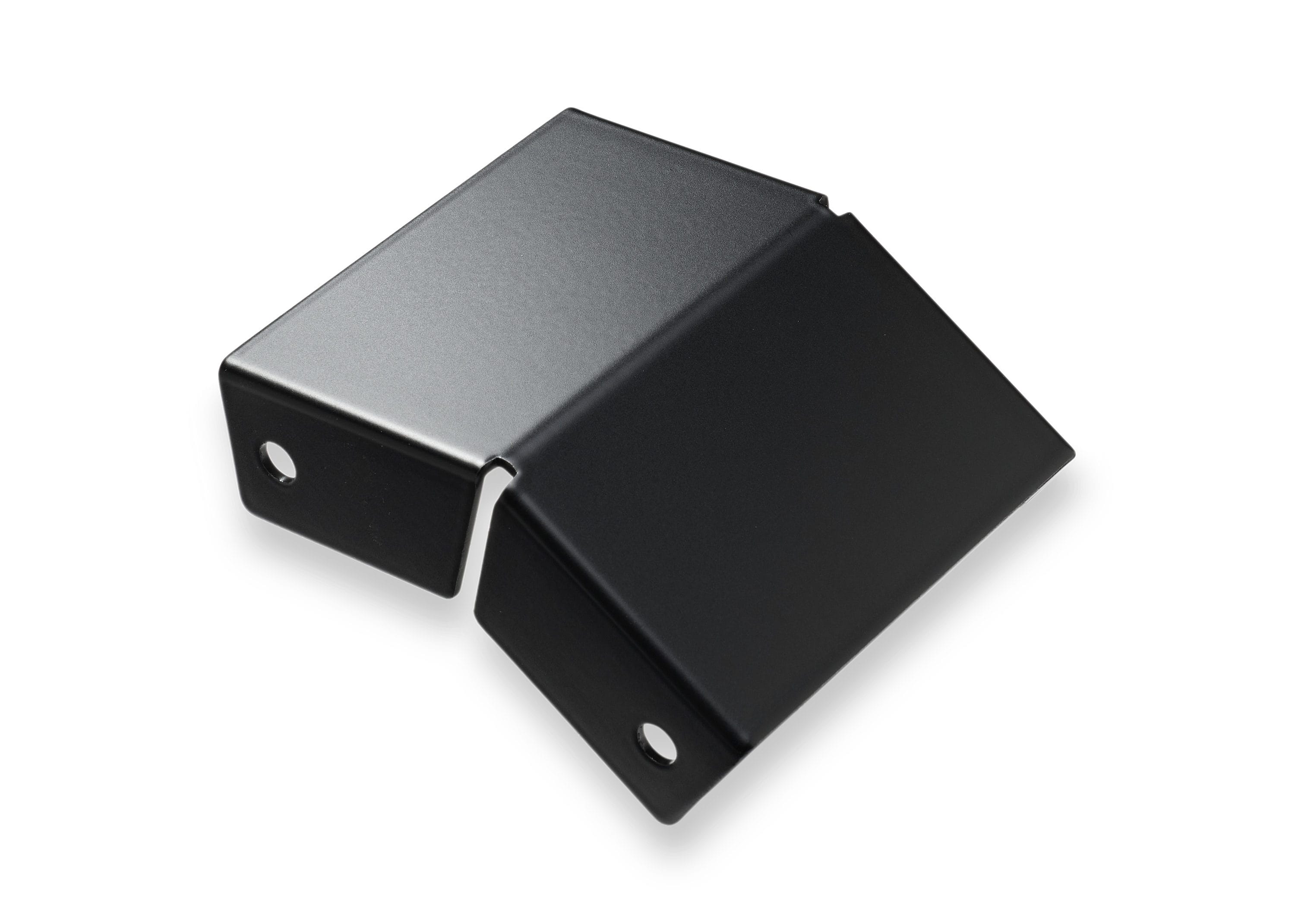 A single green leaf against a white background.