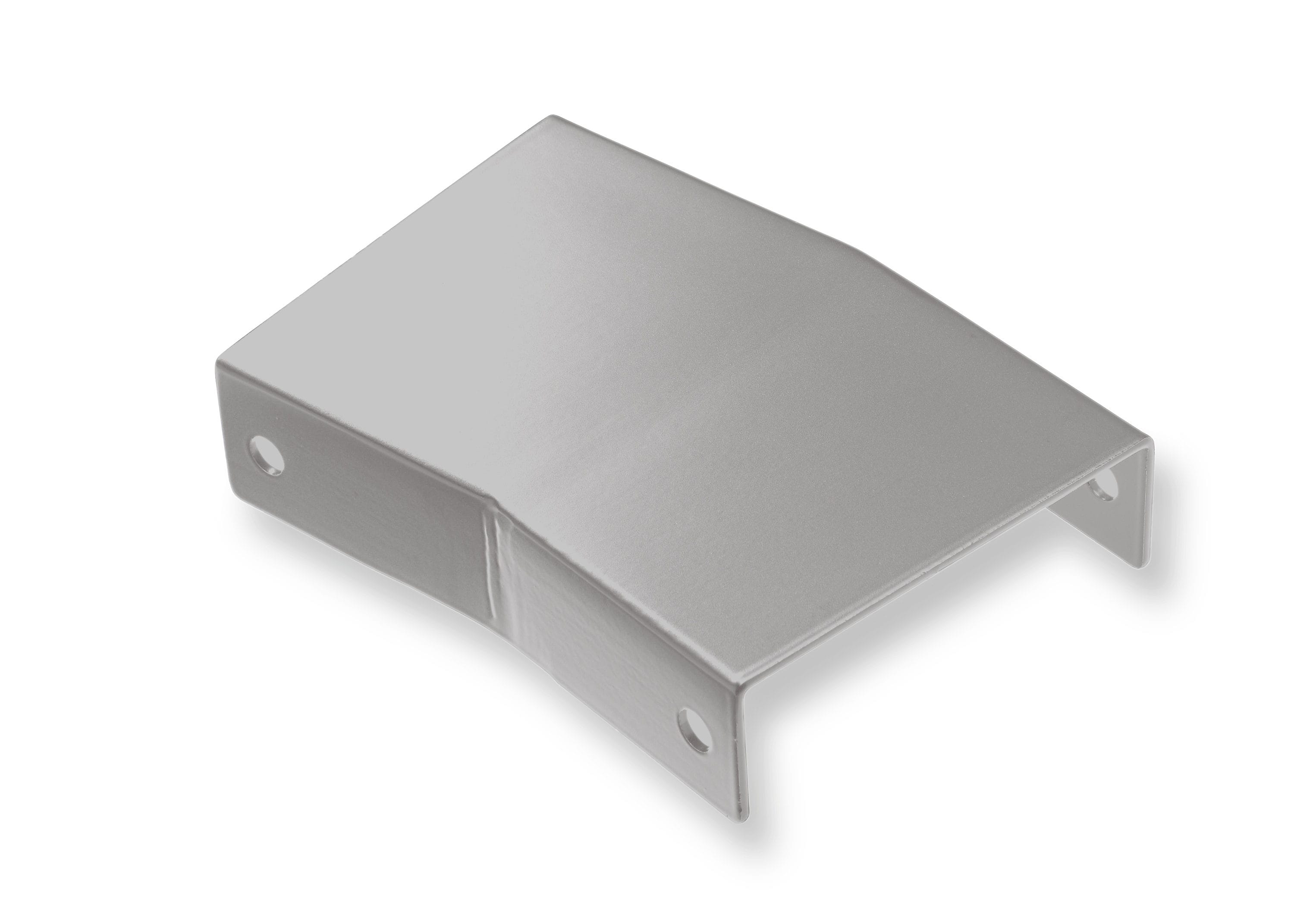 A single green leaf against a white background.