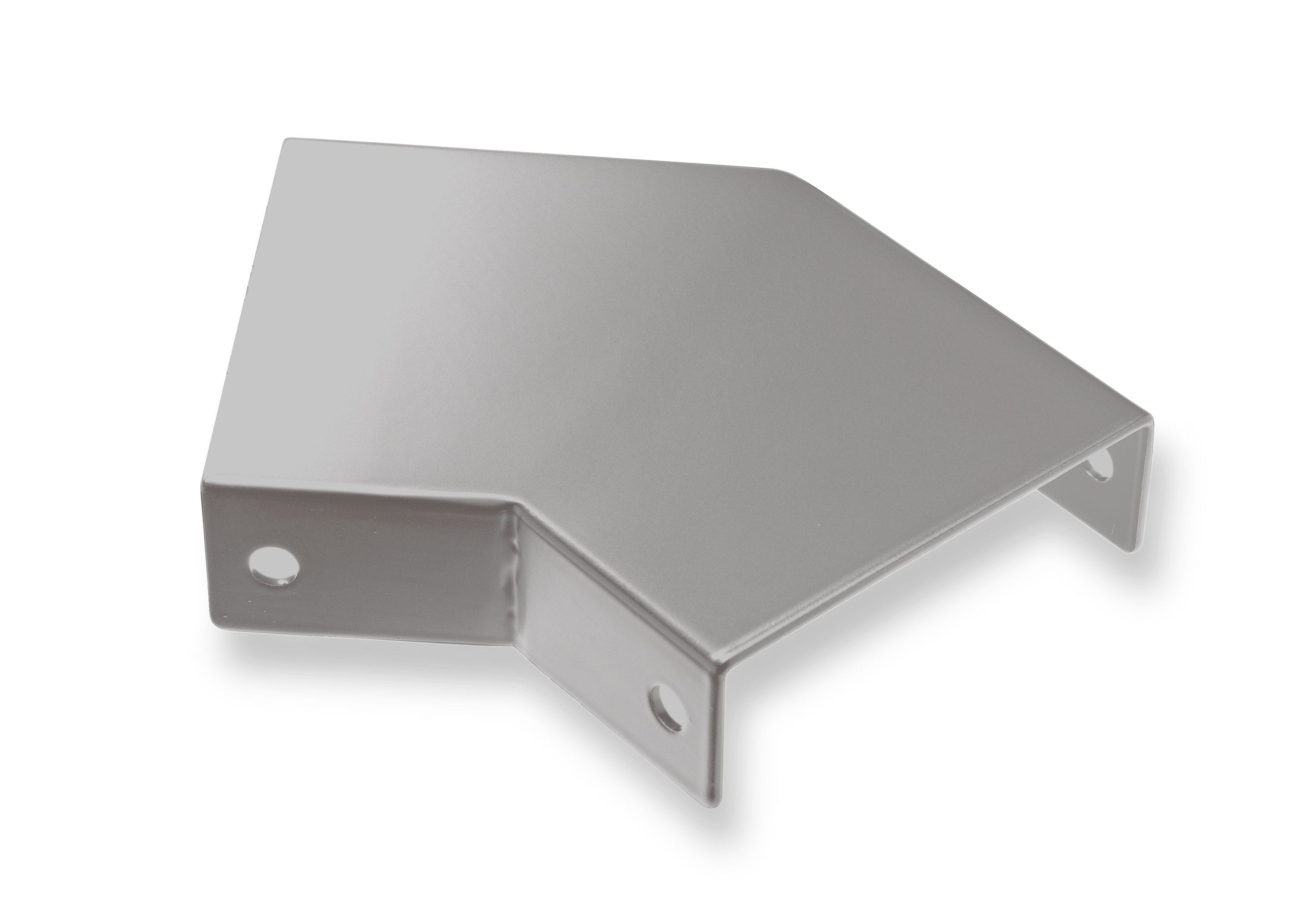 A single green leaf against a white background.