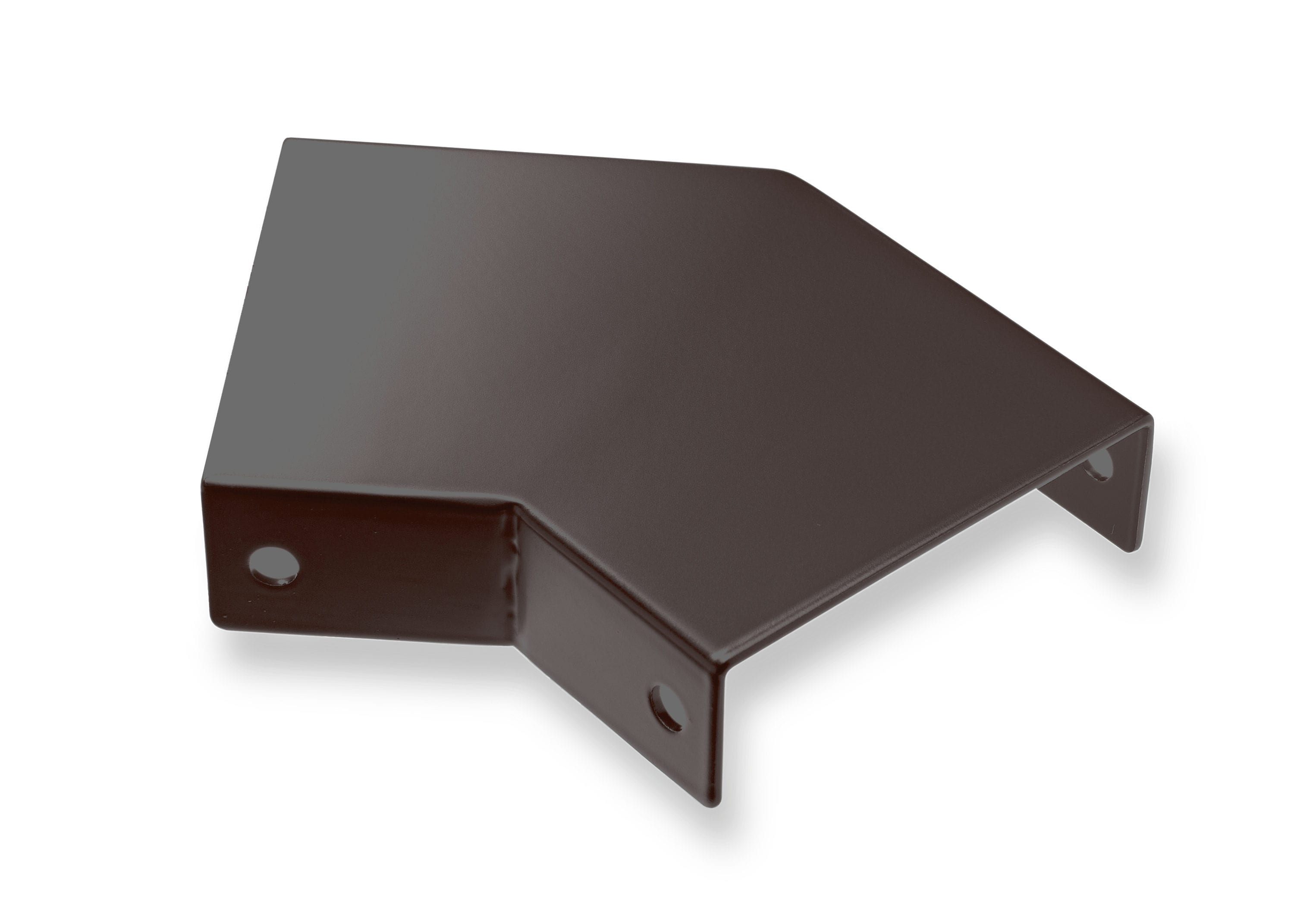 A single green leaf against a white background.