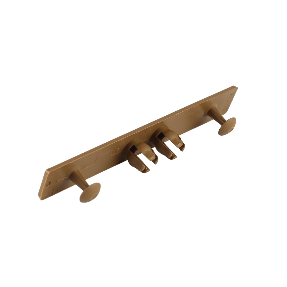 A single green leaf against a white background.