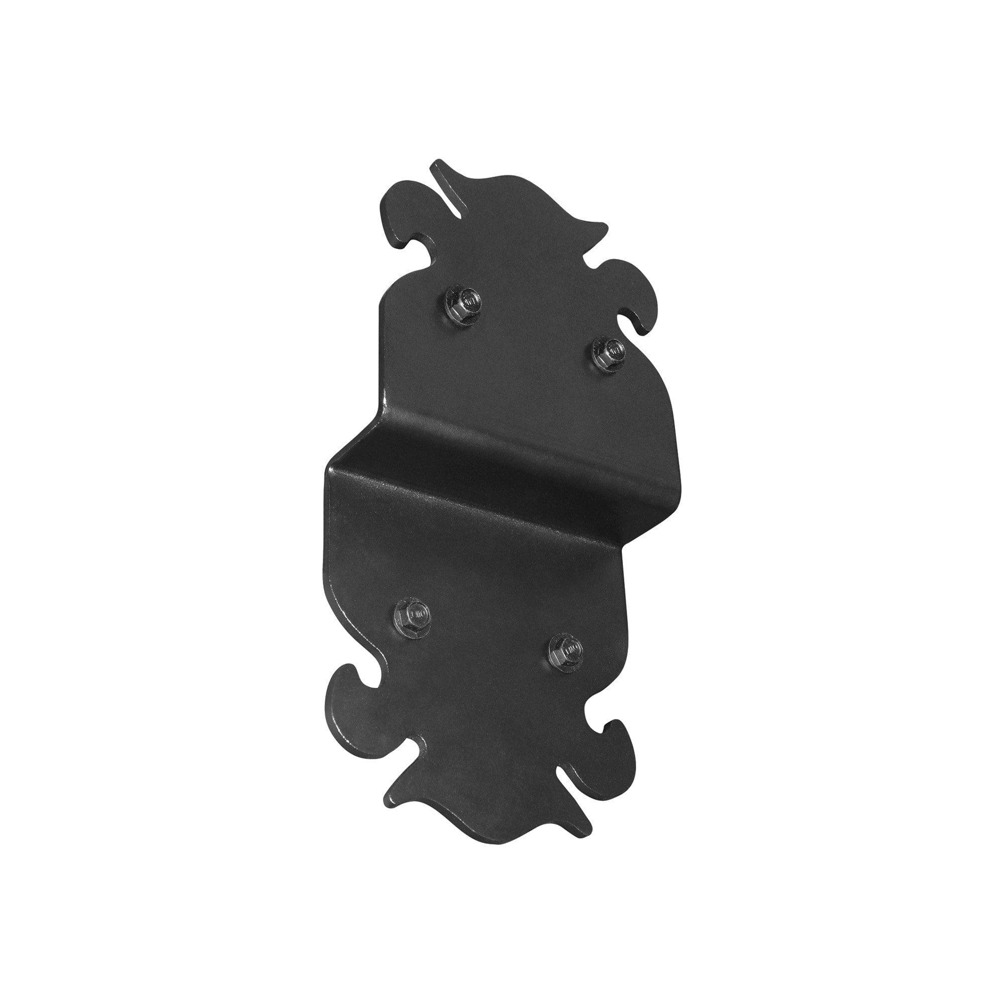 A single green leaf against a white background.