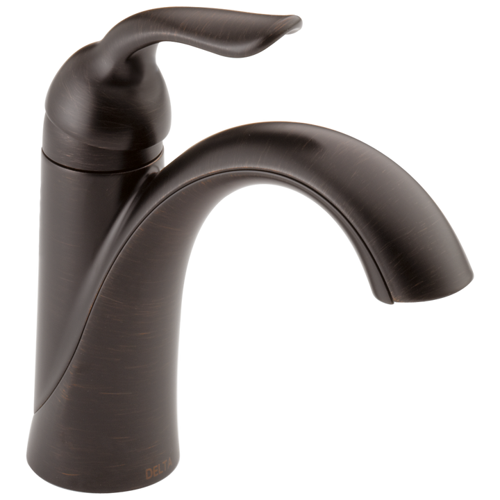 Delta Lahara Venetian Bronze 1-Handle Single Hole/4-in Centerset WaterSense Bathroom Sink Faucet with Drain
