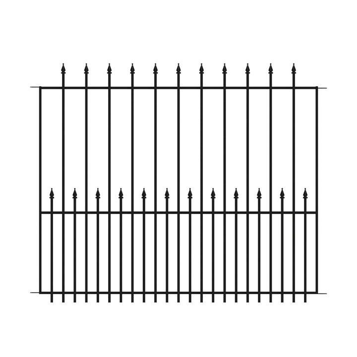 YARDLINK Empire 3-ft W Powder-coated Steel Pressed-point No Dig Decorative Fence Panel