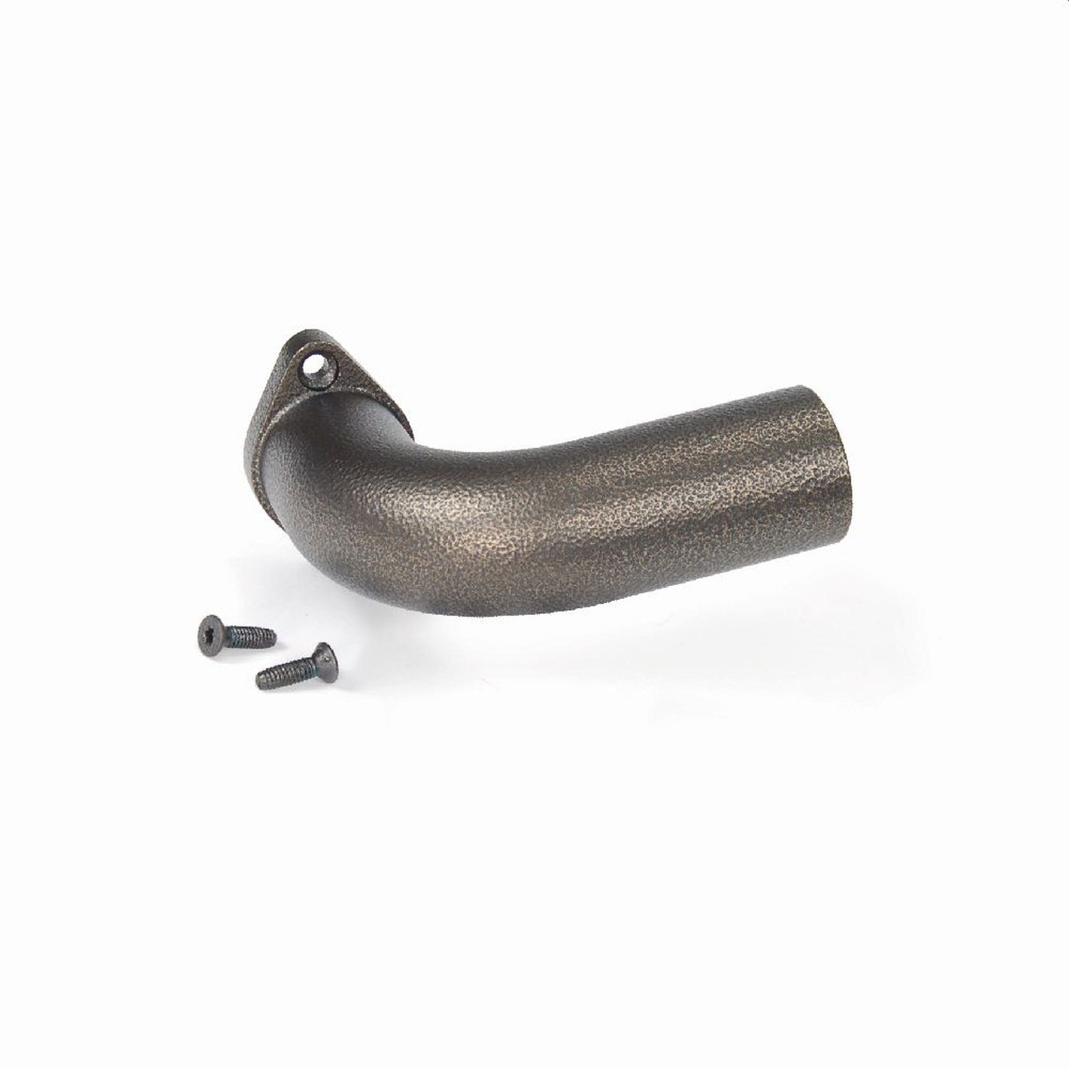 A single green leaf against a white background.