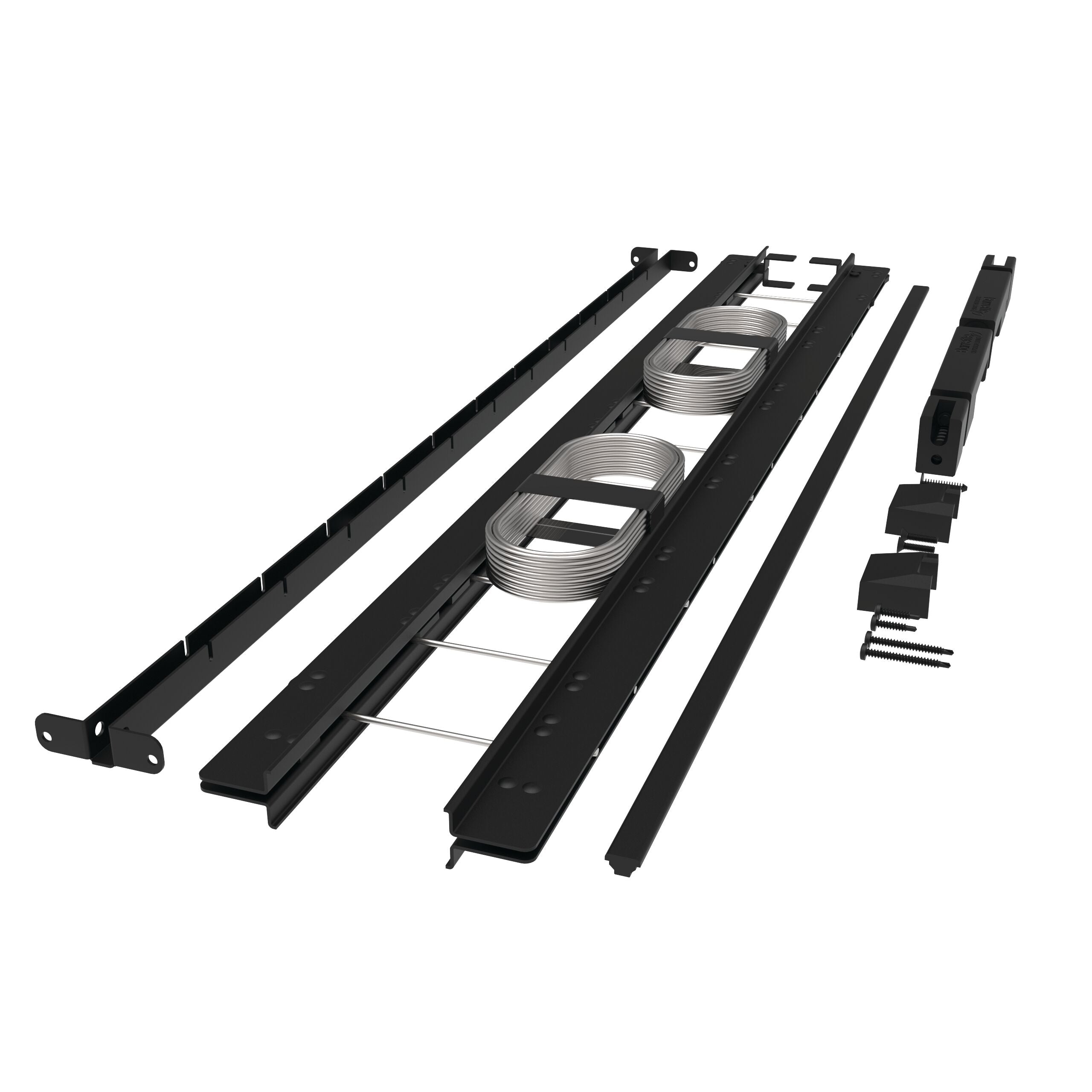 A single green leaf against a white background.