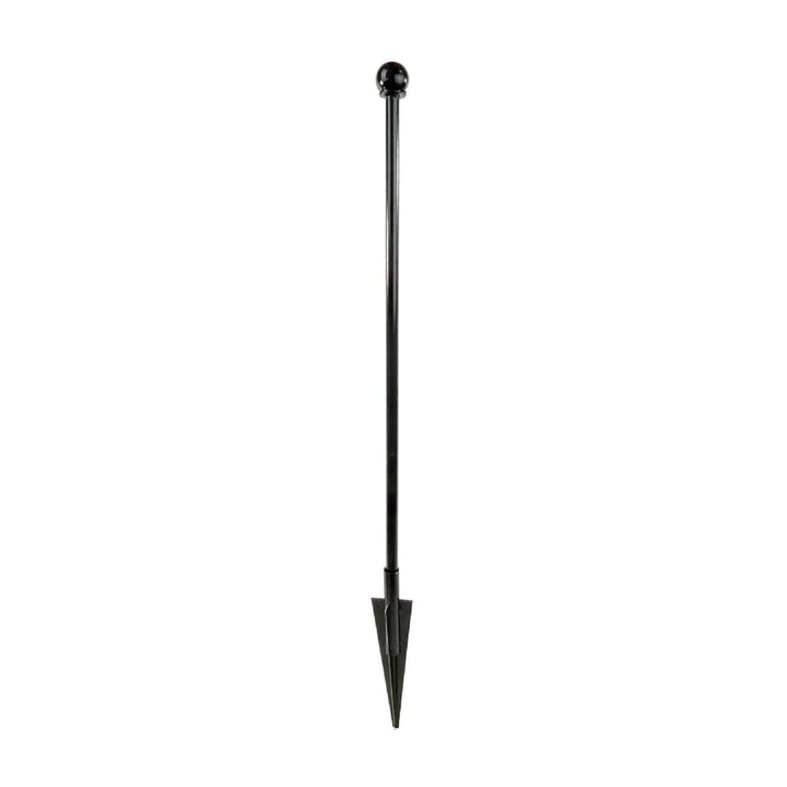 YARDLINK 4-ft H x 4-in W Black Steel Decorative Metal No Dig Yard Universal Fence Post