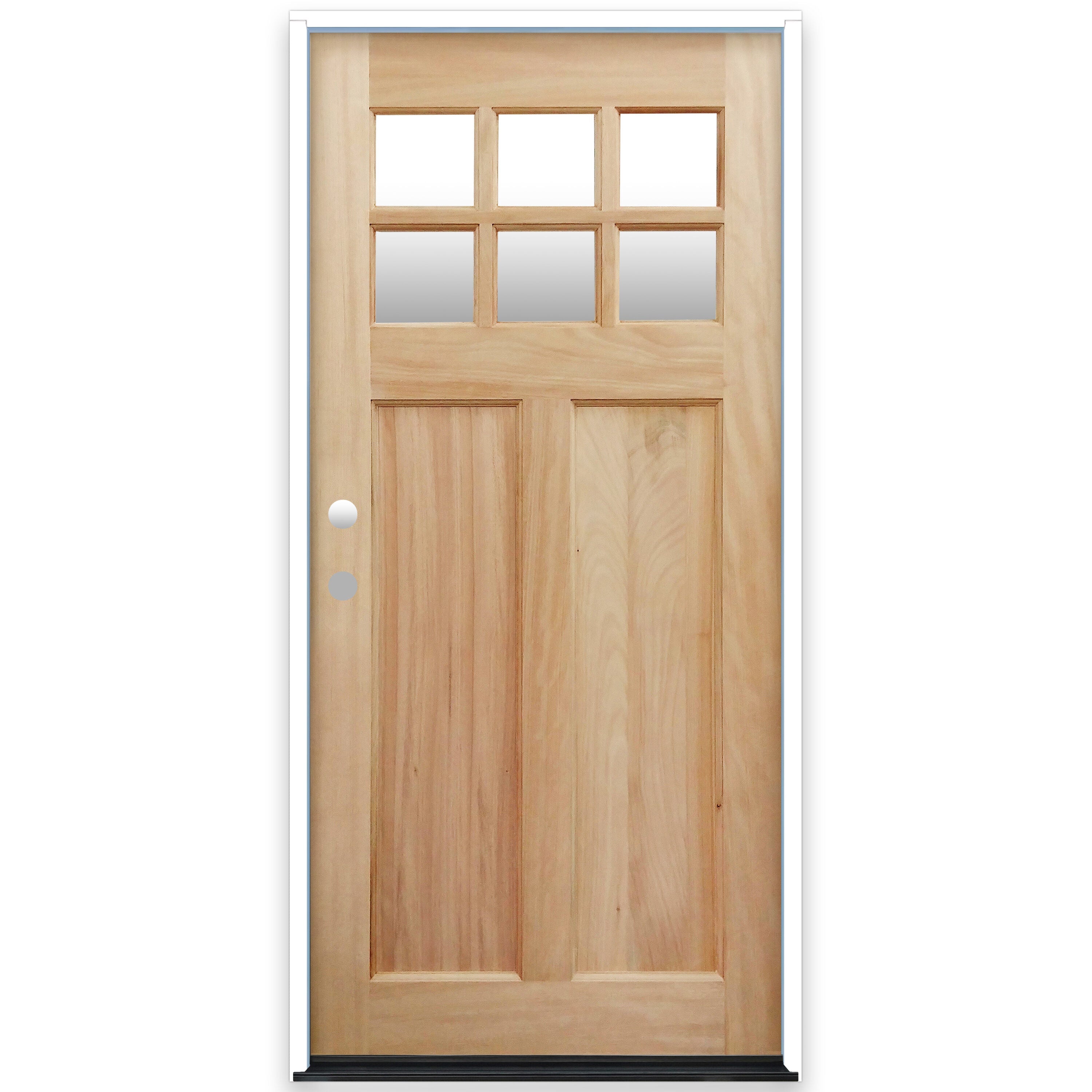 Creative Entryways 36x80 Craftsman Prehung Mahogany Front Door with Cl