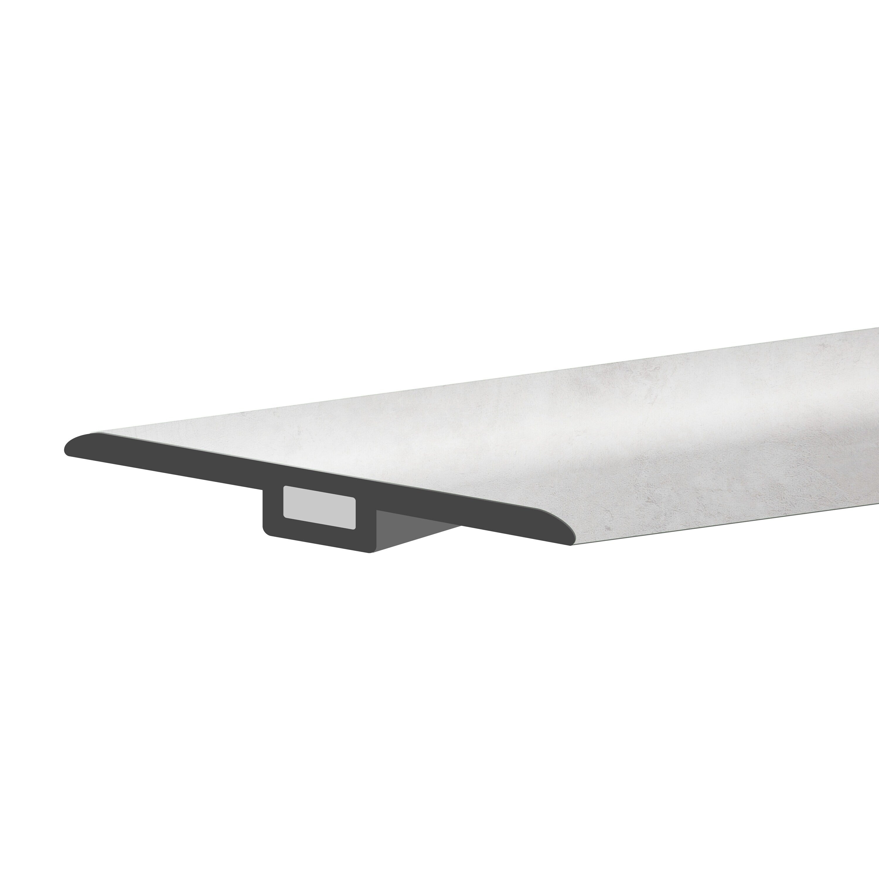 A single green leaf against a white background.