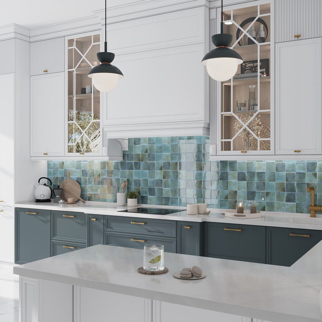 A single green leaf against a white background.