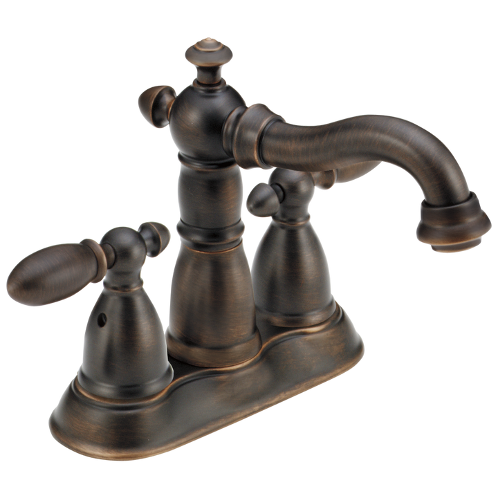 Delta Victorian Venetian Bronze 2-Handle 4-in Centerset WaterSense Bathroom Sink Faucet with Drain