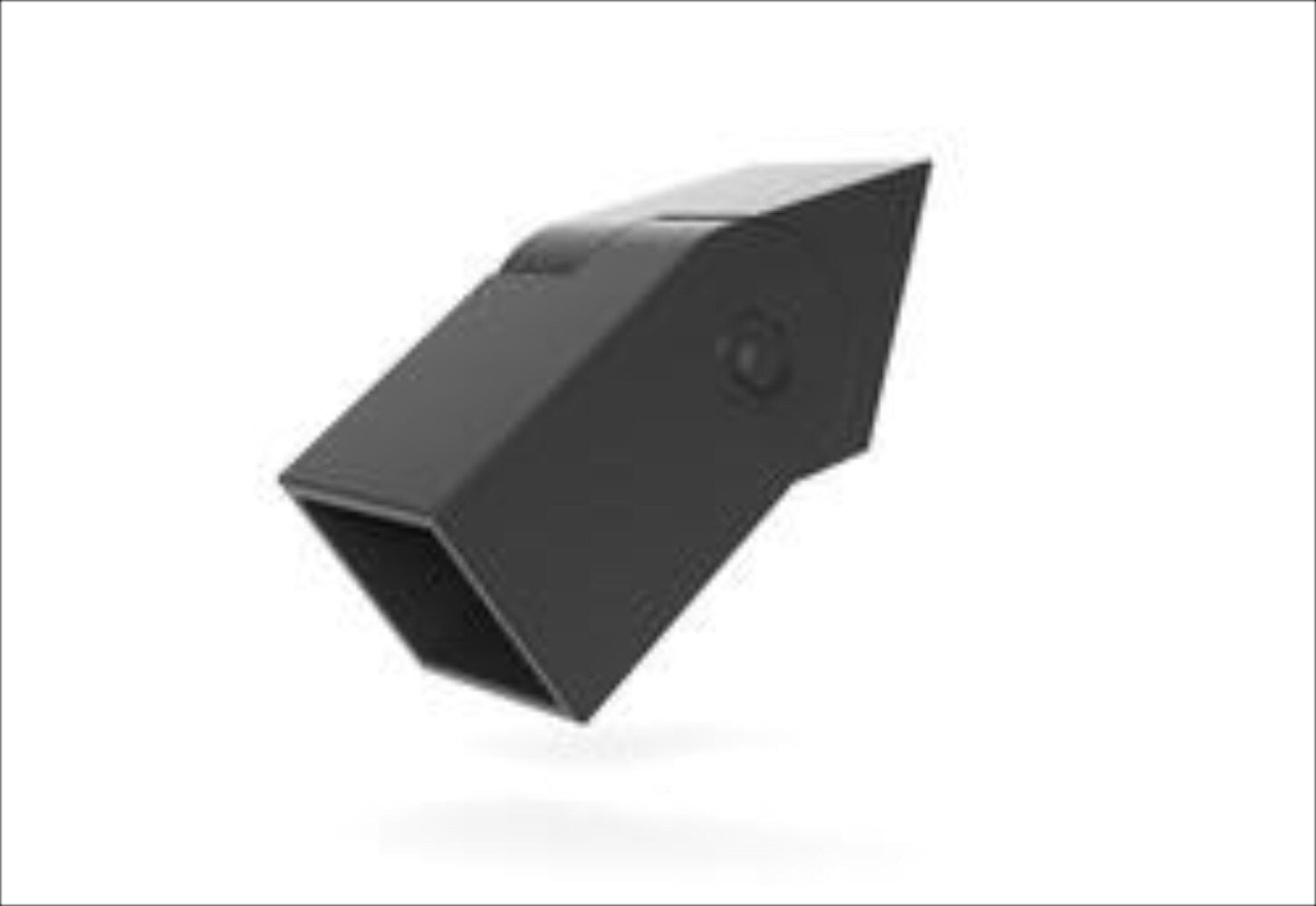 A single green leaf against a white background.