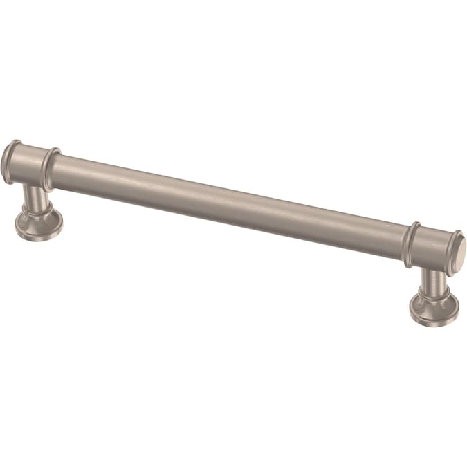 allen + roth Magnus 5-1/16-in (128mm) Center to Center Satin Nickel Cylindrical Bar Drawer Pull