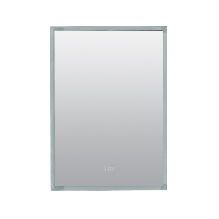 Zenna Home Designer Series 17.7-in x 23.5-in Lighted LED Fog Free Surface/Recessed Mount Aluminum Mirrored Soft Close Medicine Cabinet with Outlet