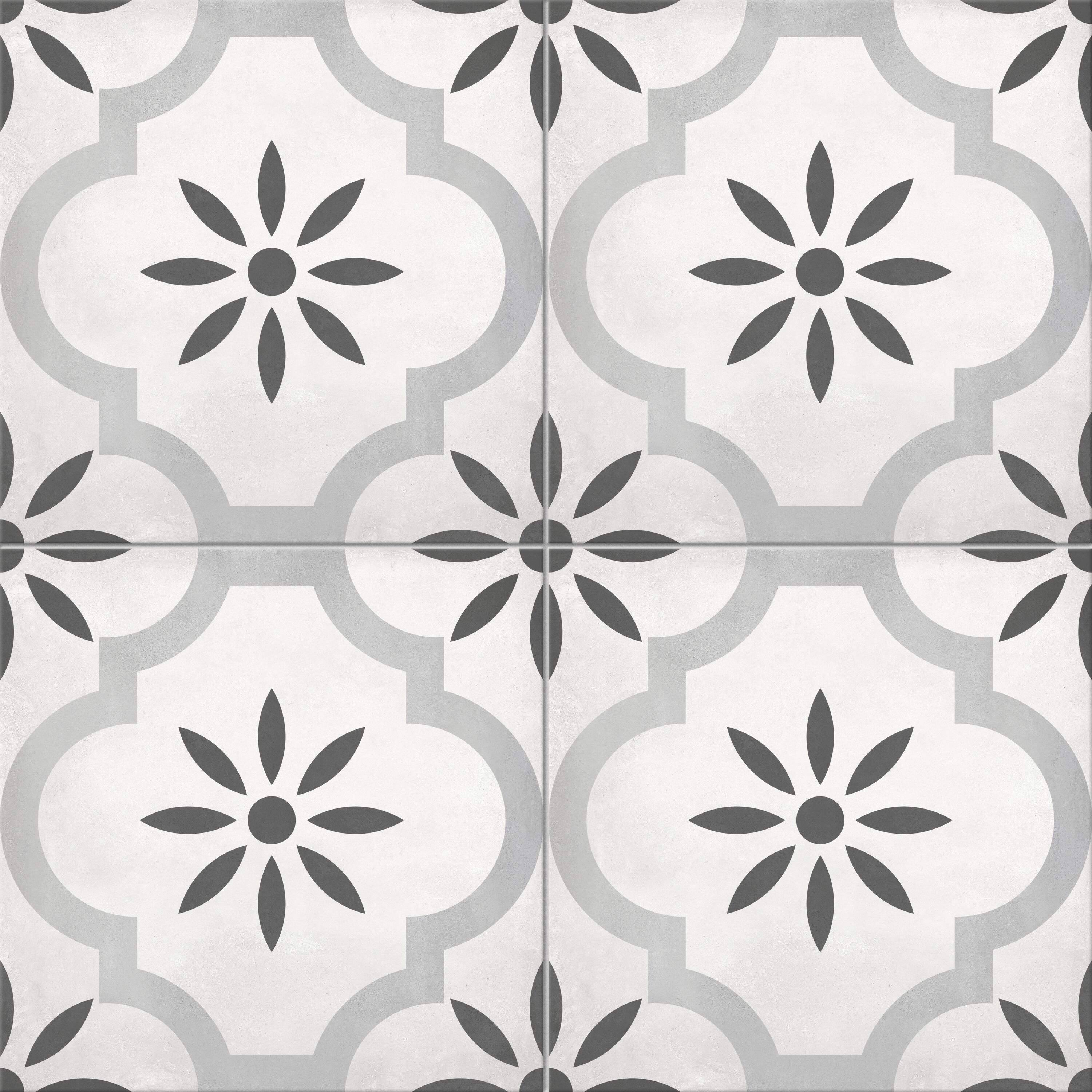 Satori Nouveau Arabesque Flora 8-in x 8-in Matte Porcelain Floor