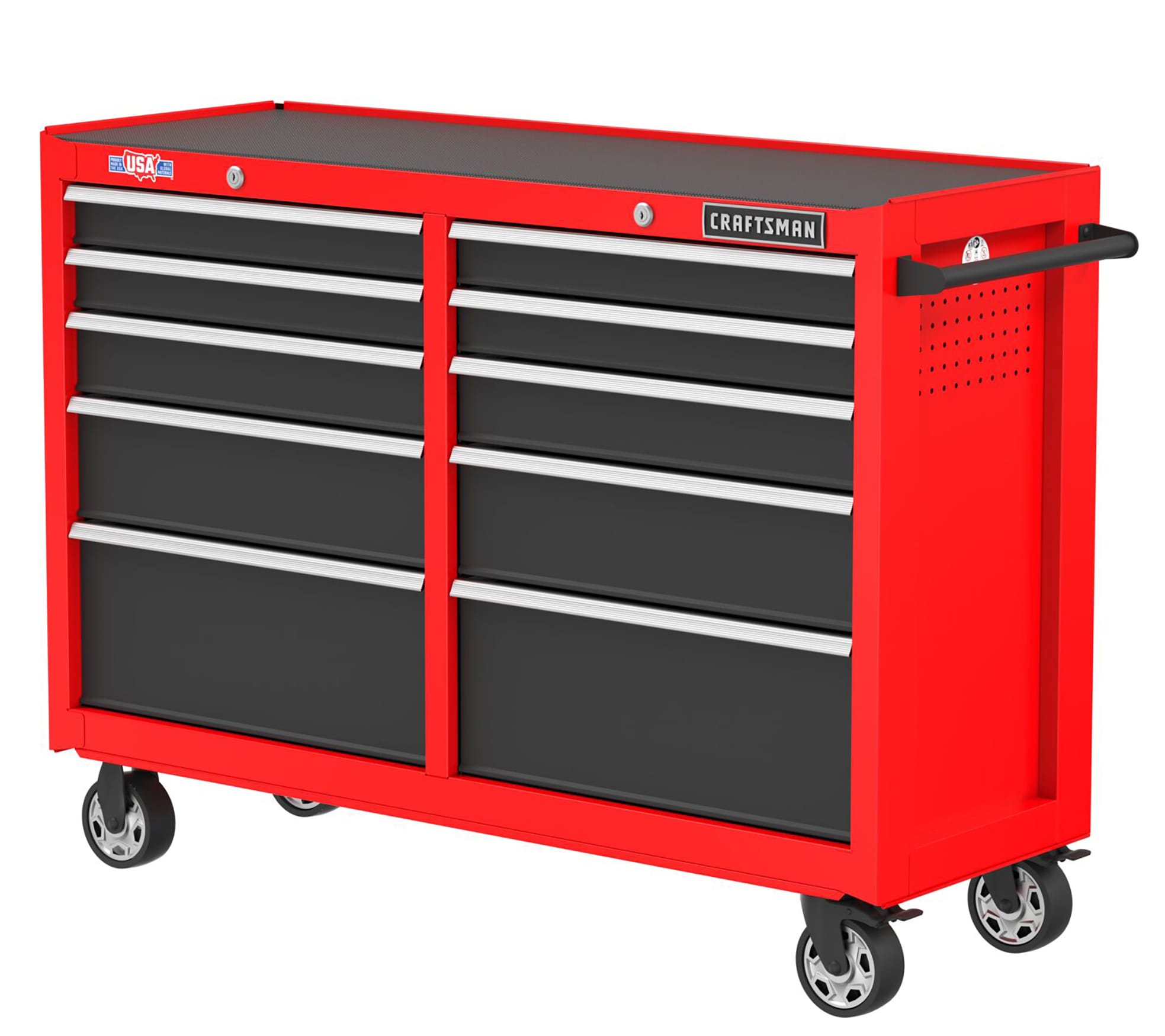 CRAFTSMAN 2000 Series 52-Inch 10-Drawer Steel Rolling Tool Cabinet - R ...