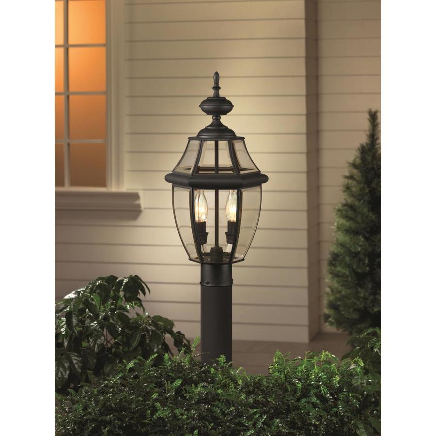 allen + roth Brayden 21.63-in Matte Black Outdoor Post Light with