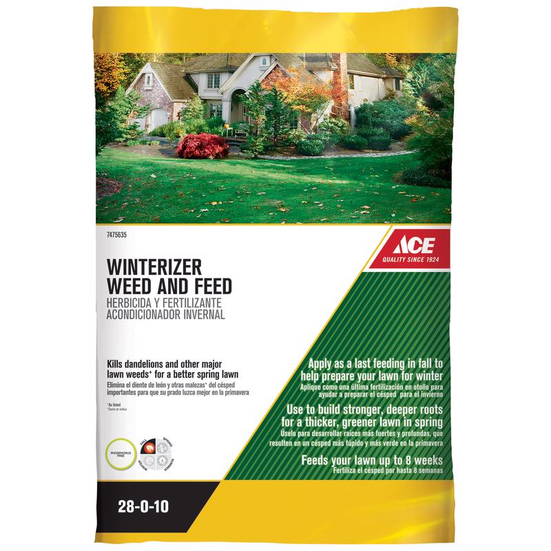 ace hardware plant fertilizer Ace Winterizer Weed & Feed Lawn Fertilizer For Multiple Grass Types 5000 sq ft