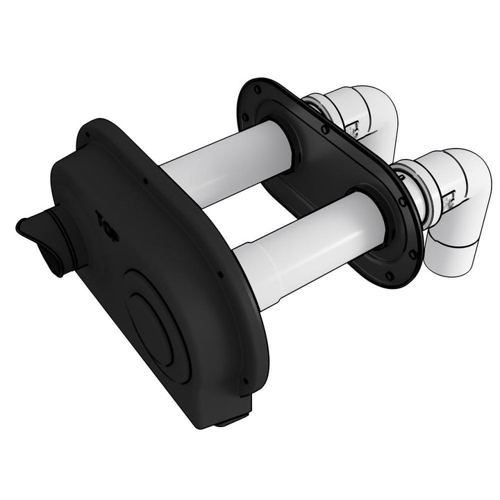 2 in. Plastic Condensing Wall Termination Twin Pipe Connector - Super Arbor