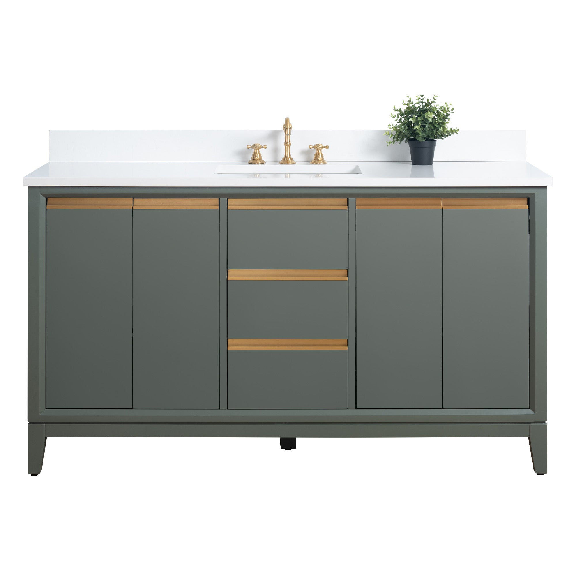 A single green leaf against a white background.