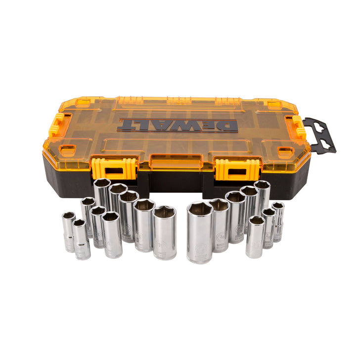 DEWALT 3/8 in. Drive Deep Combination Socket Set with Case, 20-Piece (DWMT73812)