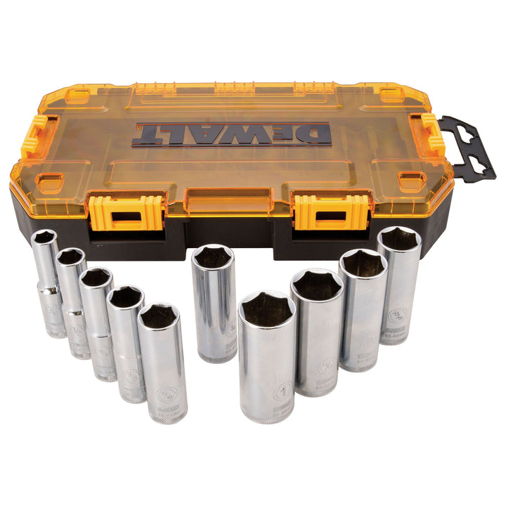 DEWALT 1/2 in. Drive Deep Socket Set (10-Piece)