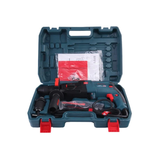 Ronix 2713 Corded Rotary Hammer Drill 28mm 220V Combination Rotary Hammer SDS Plus 4 Drills Case Set Rotary Hammer