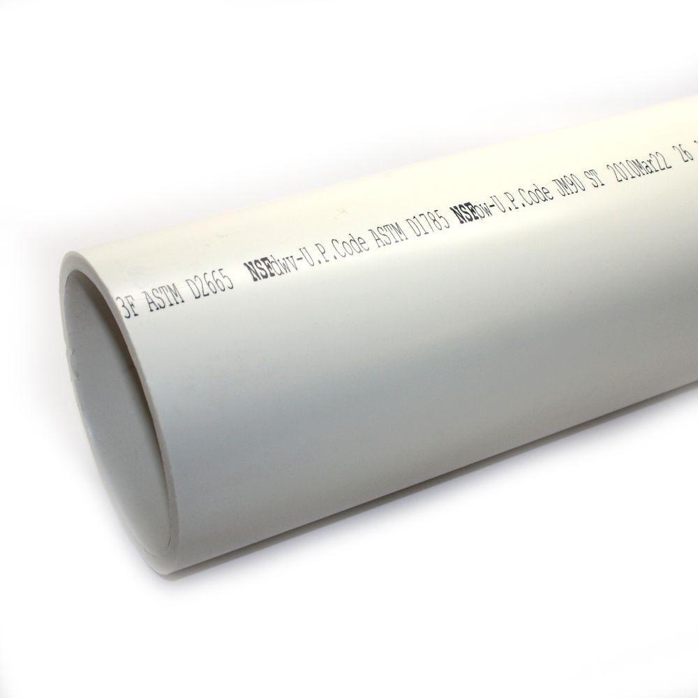 6 in. x 10 ft. PVC Schedule 40 DWV Foamcore Plain End Pipe Super Arbor