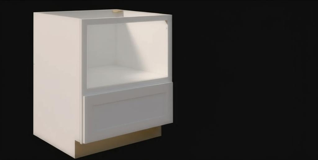 Hampton Bay Avondale 30" Antique White Shaker Microwave Base Cabinet ...