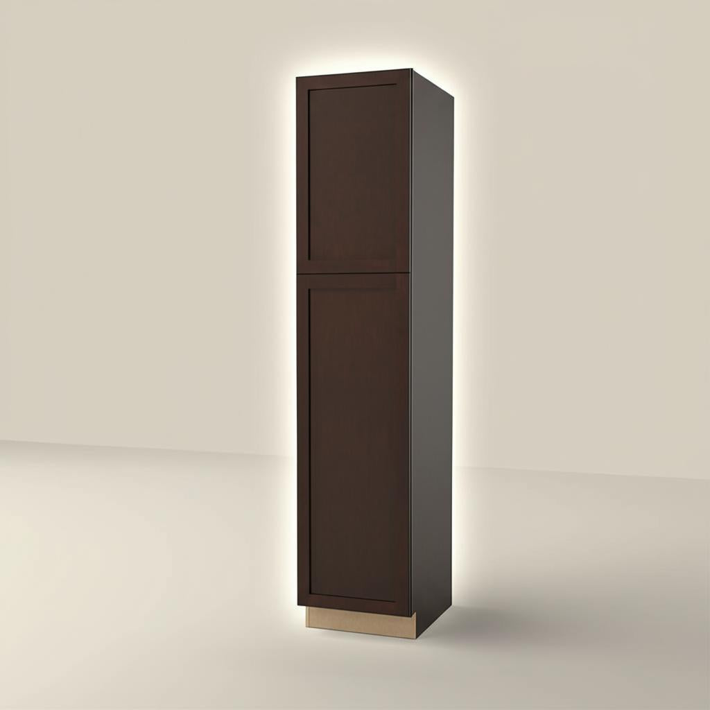 Hampton Bay Shaker Pantry Cabinet in Java - 18" W x 24" D x 84" H ...