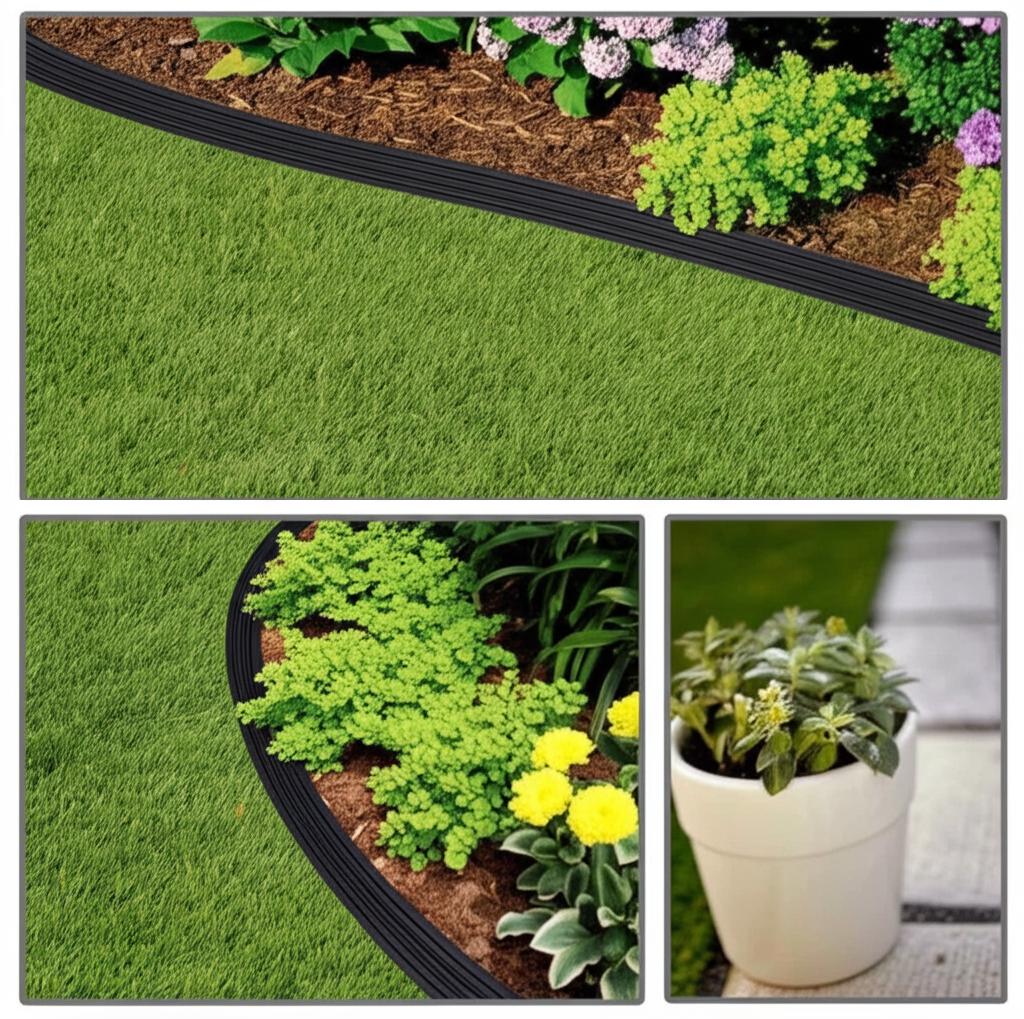 Vigoro Heavy-Duty 100 ft. No-Dig Polyethylene Landscape Edging, Black –  Super Arbor, image size:1024x1019