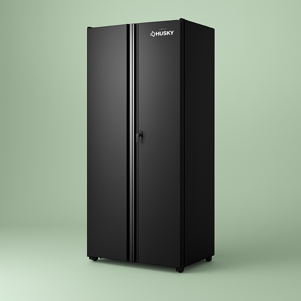 Husky 24-Gauge Steel Freestanding Garage Cabinet, Matte Black
