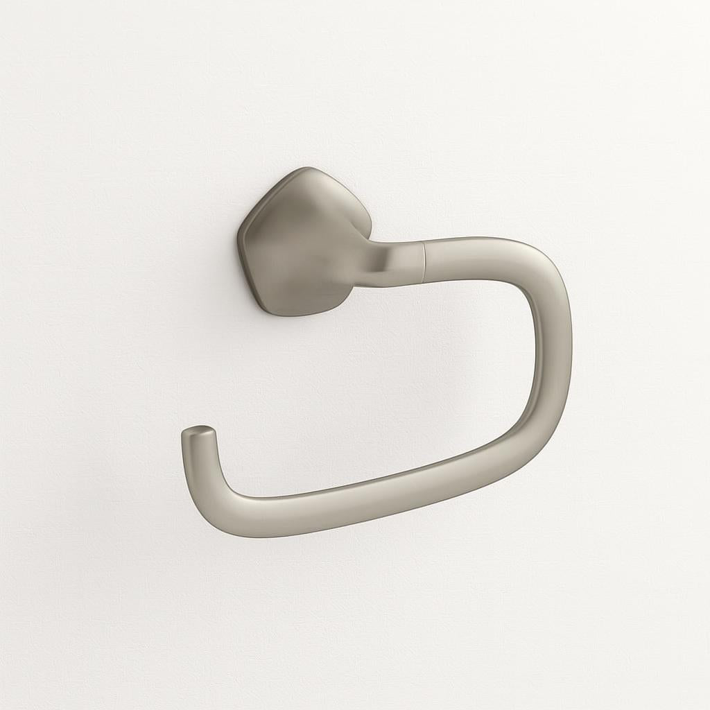 A single green leaf against a white background.