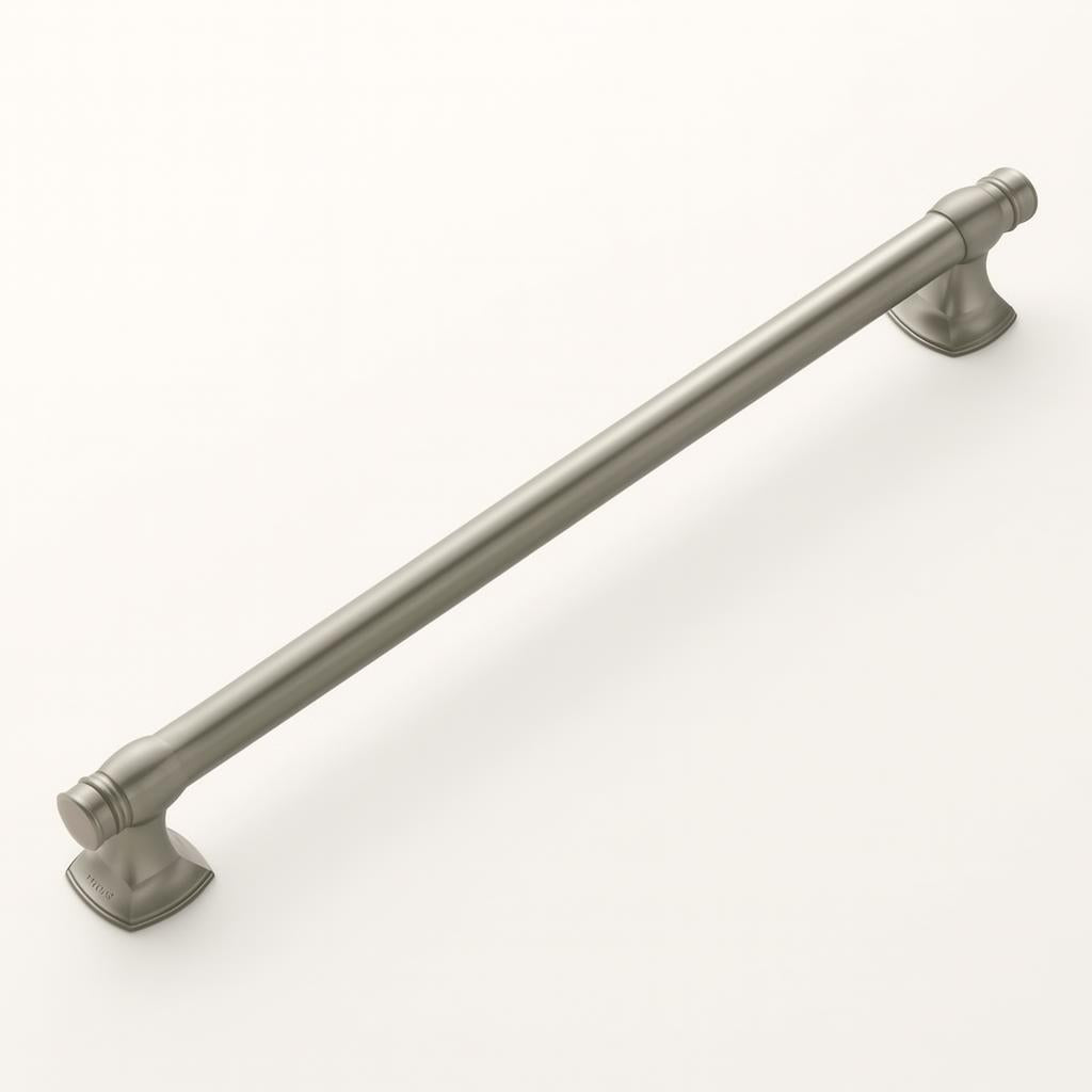 A single green leaf against a white background.