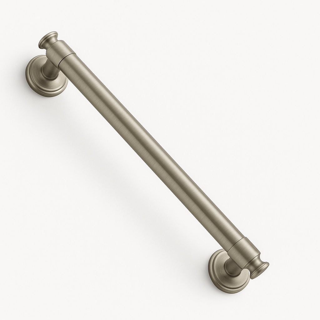 A single green leaf against a white background.