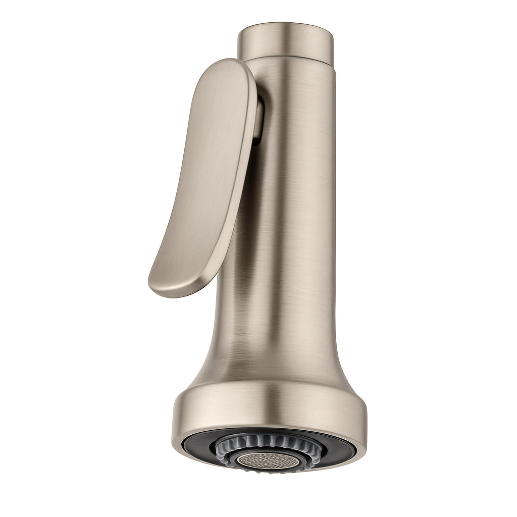 A single green leaf against a white background.