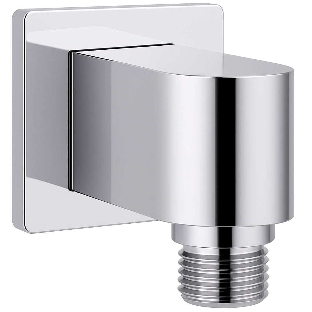 A single green leaf against a white background.