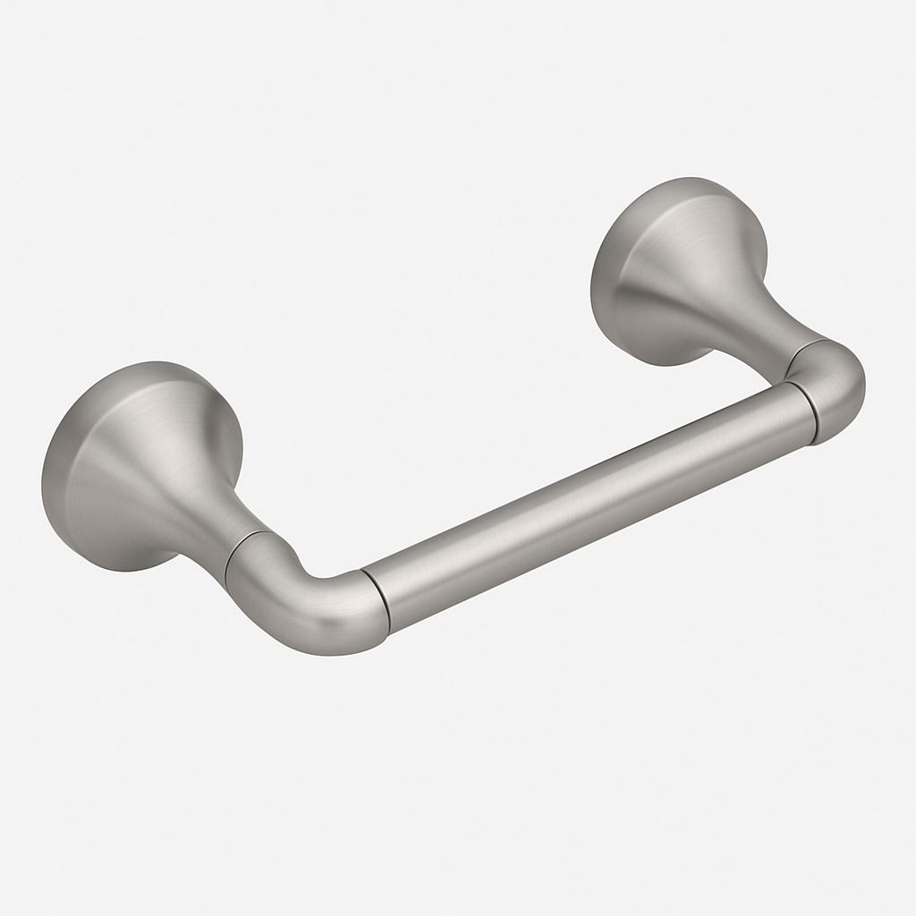 A single green leaf against a white background.