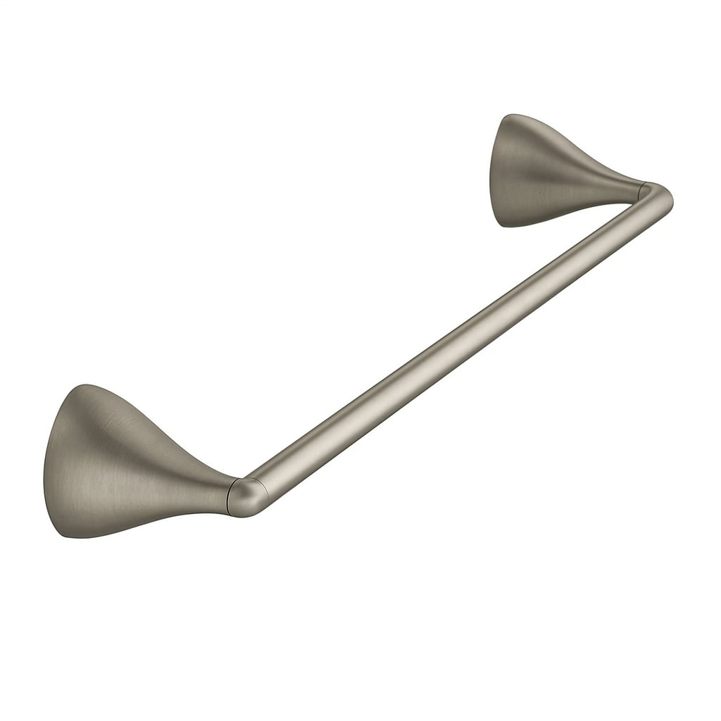 A single green leaf against a white background.